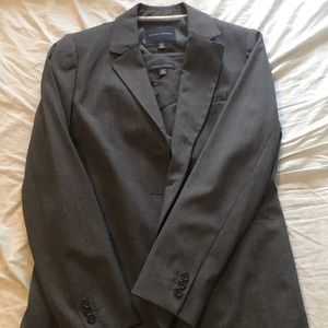 Banana Republic Grey Pinstripe Skirt Suit